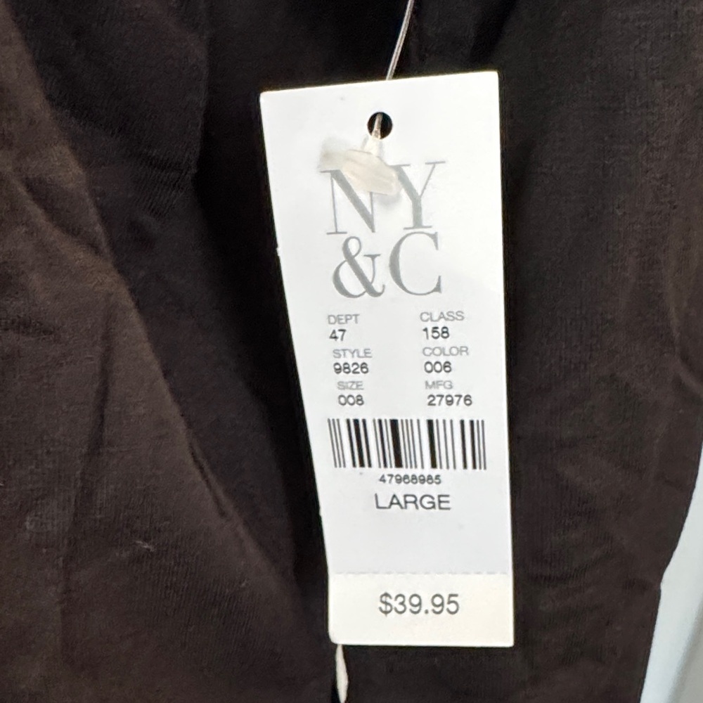 New York & Company Black tshirt soft Top NWT L - Picture 2 of 12